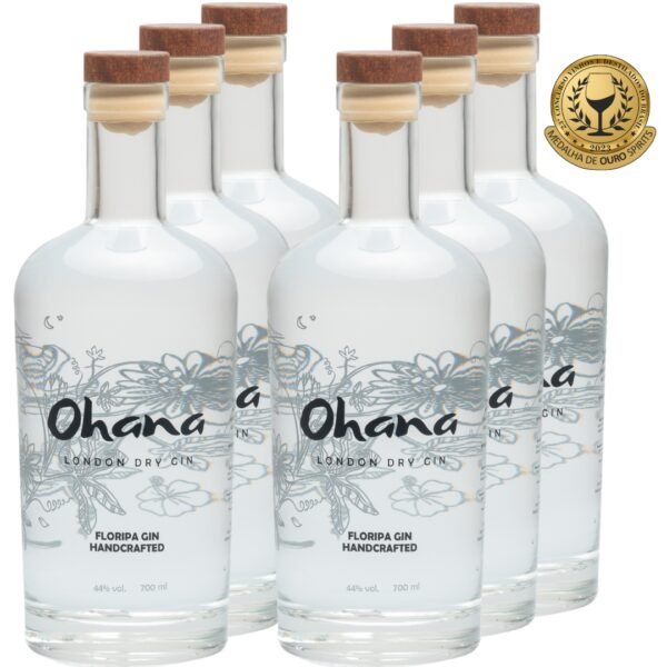 6 Garrafas Ohana London Dry Gin 700ml